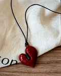 Collar corazón rojo · Lunares