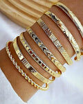 Set 7 pulseras doradas · Lunares