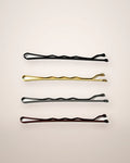 Pack de horquillas doradas · Lunares