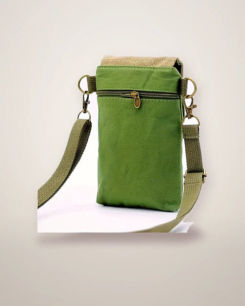 Bolso cruzado de lona · Lunares