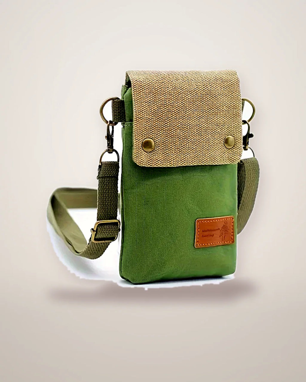 Bolso cruzado de lona · Lunares