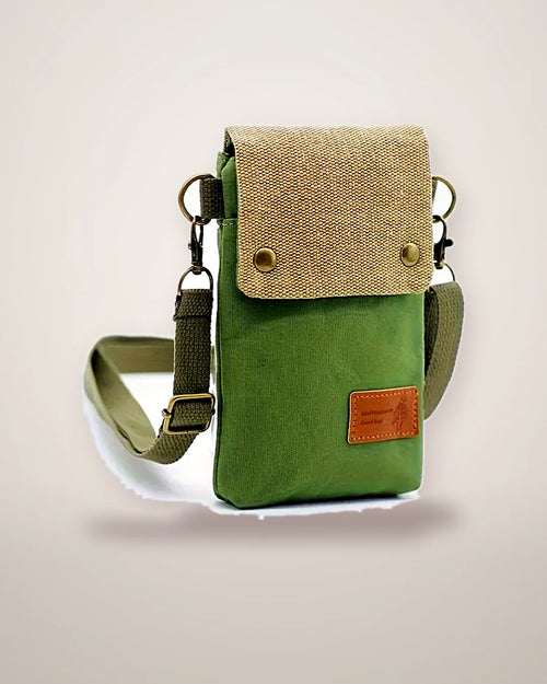 Bolso cruzado de lona · Lunares