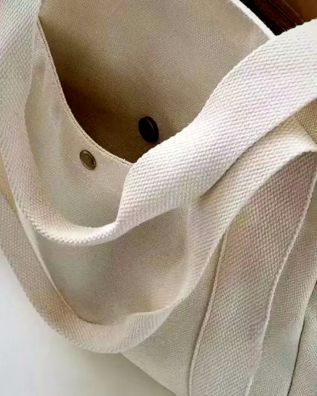 Tote de lona grande · Lunares