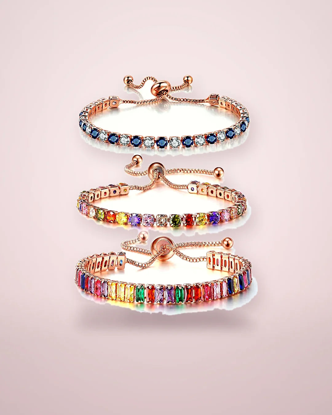 Pulsera tenis multicolor · Lunares