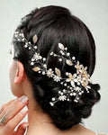 Diadema de perlas y flores · Lunares