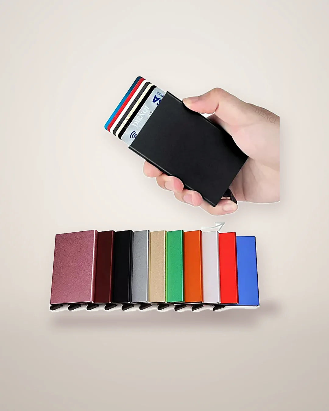Tarjetero fino con protección RFID · Lunares