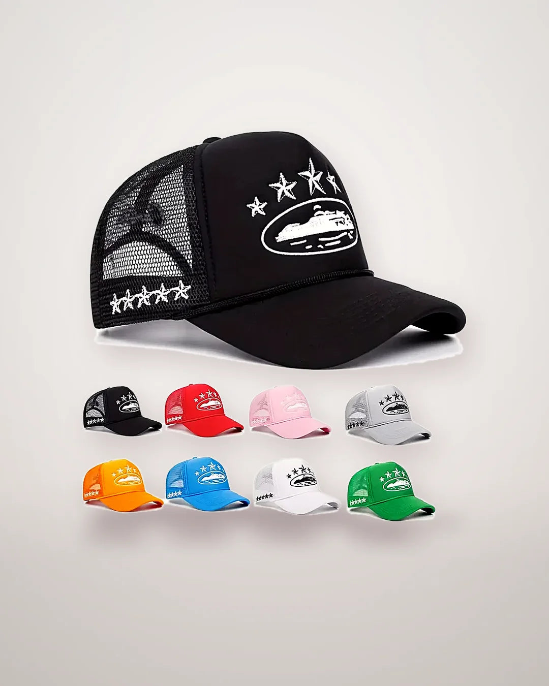 Gorra con estrellas bordadas · Lunares